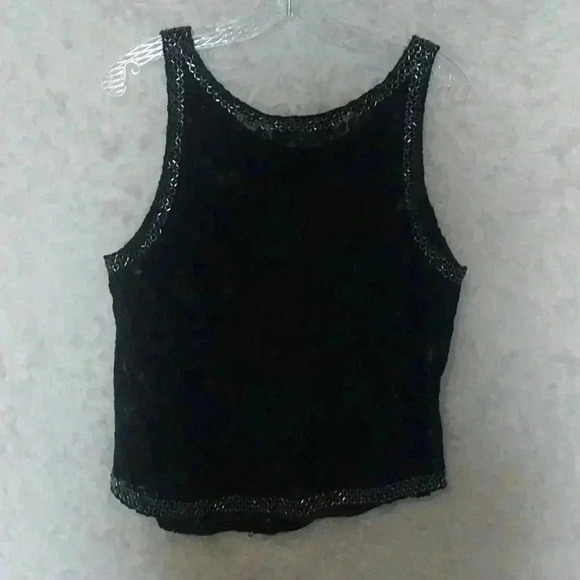 JENNIFER LOPEZ BLACK LACE TANK SIZE MEDIUM - Picture 2 of 5